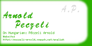 arnold peczeli business card