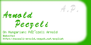 arnold peczeli business card